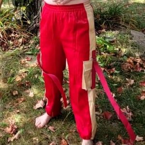 NIUNIU Shop Vintage Futuristic Luxe Iridescent Wide Raver Jogger